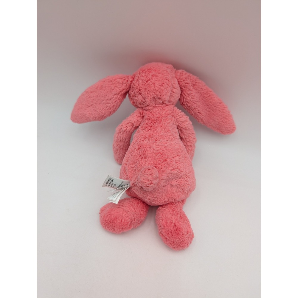 Jellycat Bashful Bunny Rabbit Plush Coral Pink 8 Inch Stuffed Animal - Picture 4 of 6